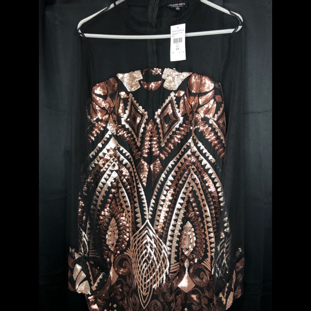 Plus Size Fashion Nova Mesh Dress